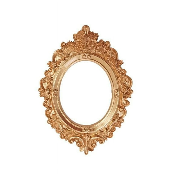 Vintage Baroque Photo Frame Antique Table Resin Decoration Gold Ornate Textured Picture Frame for Home Decor European Retro Style No Stand, No Glass