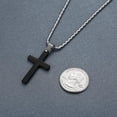 thumbnail image 3 of SUTENGDA Collier Pendentif Croix Simple en Acier Inoxydable pour Hommes, 3 of 5