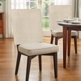 thumbnail image 4 of Vintage Cream Chair Back Covers, Removable Chair Covers for Dining Chairs Set of 8, Washable Chairs Slipcovers Back Seat Protector for Wedding Party 19"x20", 4 of 9