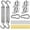Color A, variant on Awning Attachment Set,\u2002Anti-Rust Stainless Steel Sun Shade Hardware Kit with Winches Cables and Hardware for Rectangle Square Triangle Shade Sail Installation