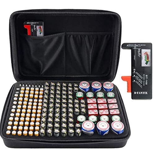 188+ Batteries Organizer Storage Case Box Holder with Tester BT168, Battery Carrying Containers