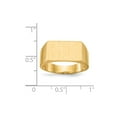 thumbnail image 5 of Solid 14k Yellow Gold Men's Engravable Monogram Signet Ring Band Size 10, 5 of 6