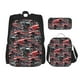 thumbnail image 1 of Disketp Red And Blue Cars Mochila Estampada de Gran Capacidad con Lonchera y Estuche, Set de 3 Piezas para Estudiantes, 1 of 7