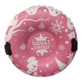 thumbnail image 4 of DYNWAVECA Thickened PVC Round Inflatable Snow Tube for Ski Resorts Pink, 4 of 7