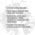 thumbnail image 4 of Swhacker #207 100 grain 2-inch Cut 2-Blade Broadheads (3 Pack), 4 of 9