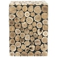 thumbnail image 3 of SAFAVIEH Jefferson Nautical Rustic Teak Oak Square Stool/Table, Medium Oak/Black, 3 of 6