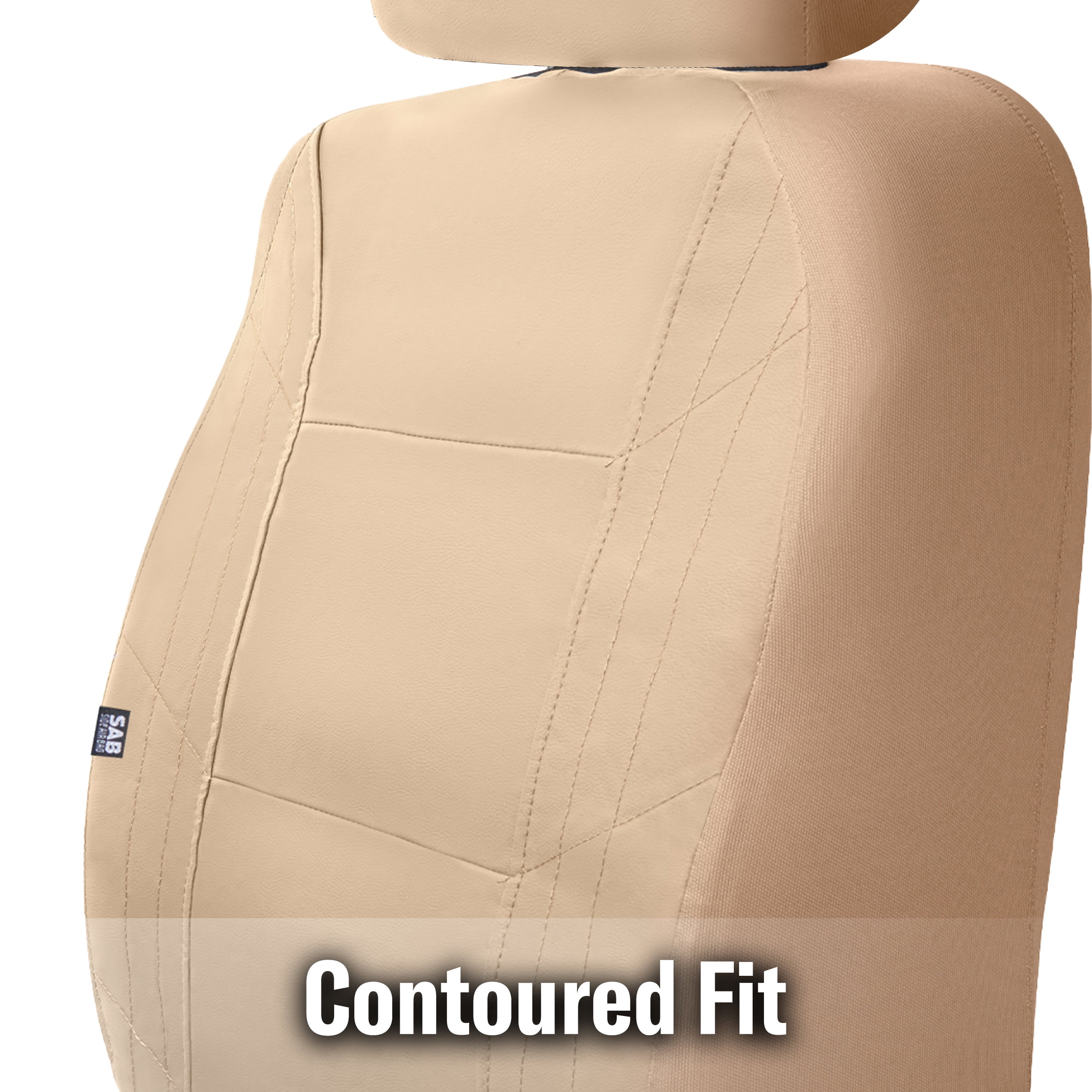 Custom Accessories Car Seat Covers Midnight Plush 2-Piece Tan