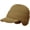 Beige, variant on Men's Winter Visor Beanie Hat with Earflaps Knit Baseball Cap with Brim Ski Hat Warm Fleece Lined Hunting Hat