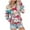 Light Blue, variant on Christmas Top for Women Reindeer Graphic Print Long Sleeve V Neck Pullover Sweatshirt with Pocket Red M