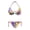 Colorful Tropical Print, variant on Plus Size Pink Camouflage Print Ladies Bikini Set Quick Drying Two Piece Swimwear Women's Halter Tie Side Bathing Suit for Beach