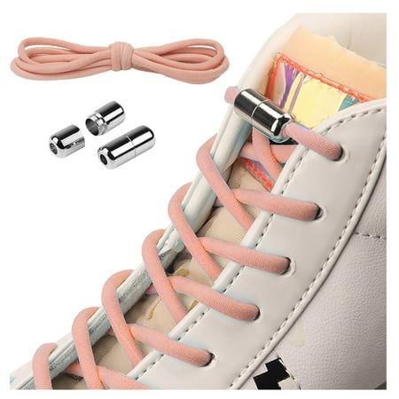 

Alueeu Shoelace Lace-free Metal Capsule Buckle Elastic Shoelace Elastic Elastic Lazy Shoelace