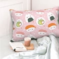 thumbnail image 4 of Salouo Cute Sushi Pattern Pillow Cases,1PC Pillow Covers with Envelope Closure Decorative Pillow Case for Bed Couch,Pillows Not Included-16"x24", 4 of 6