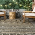 thumbnail image 6 of nuLOOM Abbey Tribal Striped Indoor/Outdoor Area Rug, 8' x 10', Abbey Charcoal, 6 of 7