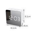 thumbnail image 2 of Reloj con espejo digital LED multifuncional, luz blanca cuadrada, 2 of 5