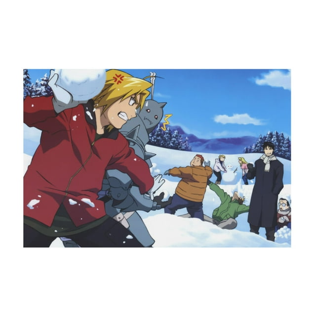 Qingyee Affiche en Toile d'Anime Polyester Multi-Tailles Affiche Décoratif, Affiche Fullmetal Alchemist Affiche Peinture d'Anime Affiche Décoratif
