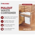 thumbnail image 2 of Rev-A-Shelf Top Mount Single Pullout Under Cabinet Trash Can, 35 Qt, 4WCTM-12DM1-162, 2 of 11