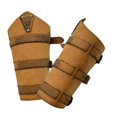 thumbnail image 4 of 2 x Muñequeras PU Strade Fareast Limited Accesorios de Disfraz Vintage Amarillo Marron, 4 of 8