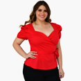 thumbnail image 2 of Blusa peplum en talla extra, modelo 0412 (Rojo) rojo 42 Roman Fashion Blusa extra 0412, 2 of 5