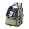 thumbnail image 2 of Cat Carrier Backpack for Cat & Small Dog Portable Transparent for Hiking Green, 2 of 8