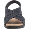 thumbnail image 3 of COMFORT WAVE EASY STREET Womens Black Padded Perforated Goring Claudia Open Toe Wedge Slip On Slingback Sandal 7.5 W, 3 of 4