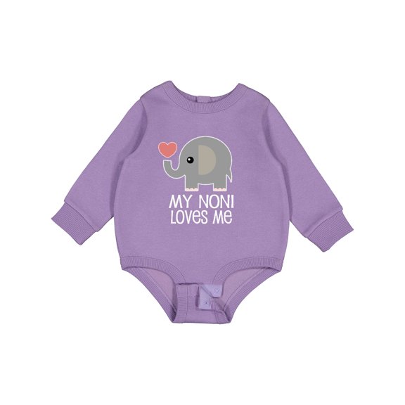 Inktastic My Noni Loves Me Grandchild Baby Fleece Bodysuit
