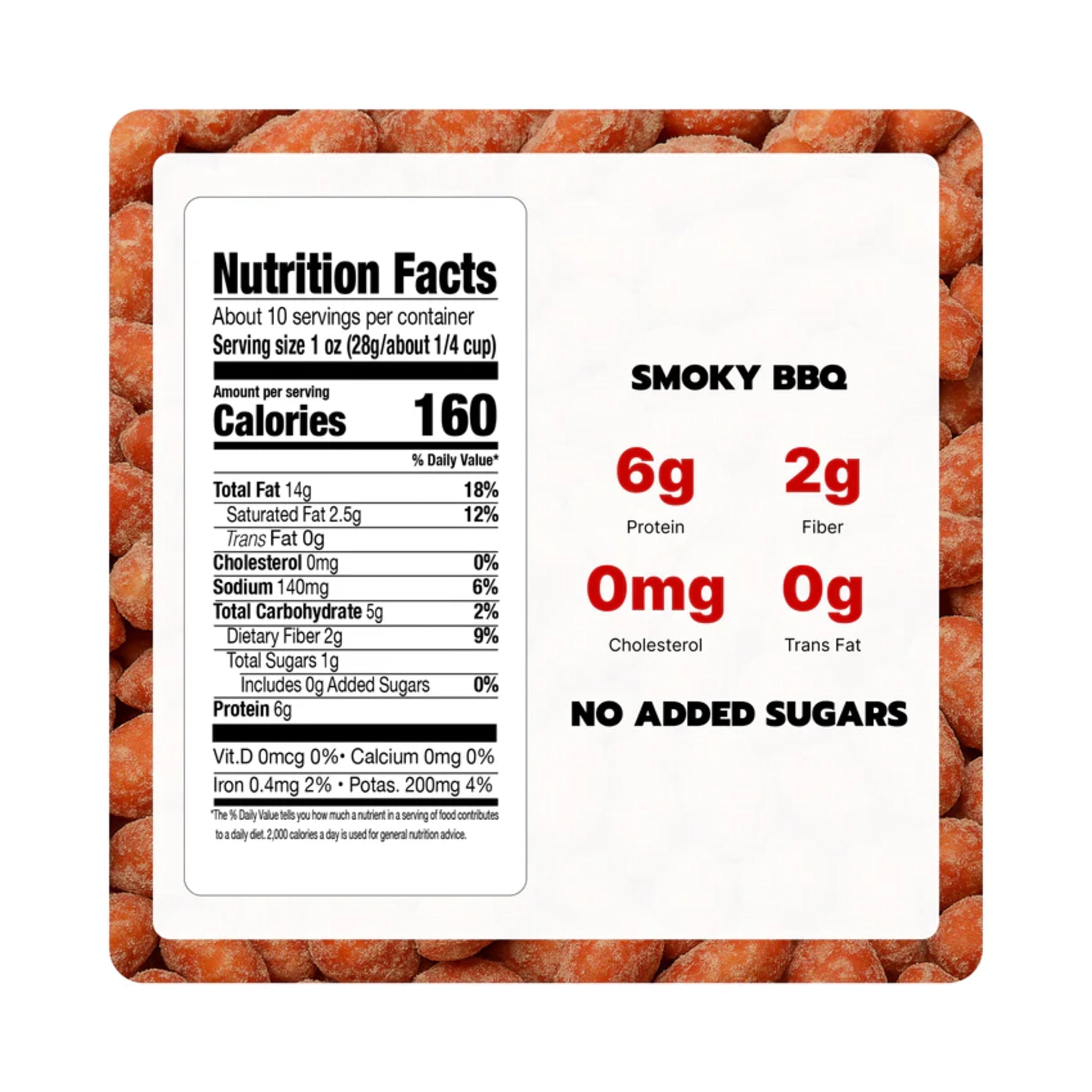 Dee's Nuts Peanuts, Sweet Southern BBQ Flavor, 10 oz. Resealable Bag