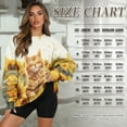 thumbnail image 6 of HELLHERO Sunflower Cat Print Women Pullover Tops Long Sleeve, Crewneck Sweatshirt 2025 Fashion Comfy Oversized Sweatshirt Size M, 6 of 7