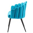 thumbnail image 5 of Side Dining Chair, Black Blue, Velvet, Modern Contemporary, Kitchen Room Cafe Bistro Restaurant Hospitality, 5 of 9