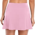 thumbnail image 7 of Riforla With Pockets Inner Skorts Tennis Elastic Shorts Women Sports Skirts Skirt Womens Skirts Pink XXL, 7 of 7