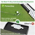 thumbnail image 4 of Alfombra de golf Ponsonbay integrada de 180 x 120 cm con bandeja para bolas, 3 camisetas, 4 of 9