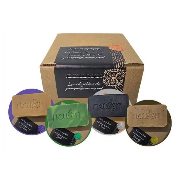 Jabón Corporal Kit Spa Set de 4 pzs Newen