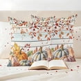 thumbnail image 3 of Fall Brown Eucalyptus Outdoor Waterproof Pillow Covers, Thanksgiving Pumpkins Farmhouse Wood Decorative Square Throw Pillowcase Sofa Cushion Sham for Patio/Couch/Chair, 18"x18" 2 Pack, 3 of 8