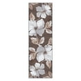 thumbnail image 6 of CAMILSON Solana Non Slip Modern Floral Indoor Area Rug Grey/Brown 2x7, 6 of 7