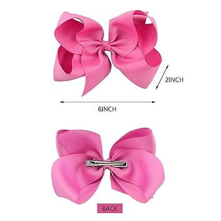 Yoyauz Hair Accessories For Girls 30 Colors 6 Inch Grosgrain Ribbon Hair Accessories Bow Clip Crocodile Clip Hair Clips Hair Accessories Back To School Party Photography Christmas Travel（1PC）