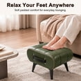 thumbnail image 4 of Leumius Faux Leather Ottoman with Hidden Storage Space,Modern Foot Stool with Handle and Metal Legs for Living Room Bedroom,Green, 4 of 10