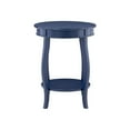 thumbnail image 5 of Linon Wren 18.5" Round Accent Side Table with Shelf in Navy Blue Painted Wood, 5 of 7