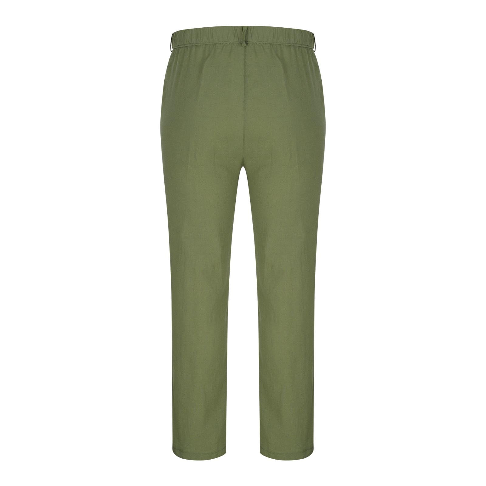 FRSASU Men Casual straight leg solid color Pants Classic Fit Stretch Pant  Flat Front Wrinkle-Free dress pants Army Green - Walmart.com