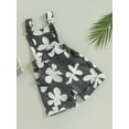 thumbnail image 2 of Inevnen Toddler Baby Girl Sunflower Print Overalls Shorts with Pocket Suspender Trousers Cute Summer Clothing Outfit, 2 of 7