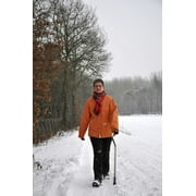 Drive Medical Foam Grip Offset Handle Walking Cane, Black