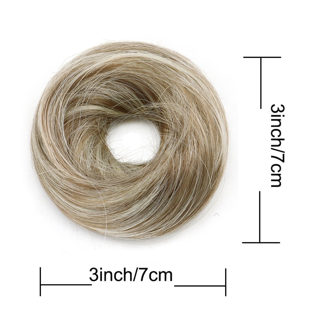 Messy Straight Hair Bun Synthetic Hair Scrunchy Elastic Hair Pieces for Women