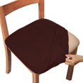 thumbnail image 1 of Juego de cojines para asiento de hogar, color sólido, funda de cojín para silla de cuatro estaciones, funda elástica para silla, funda para silla de comedor, funda integrada, 1 of 6