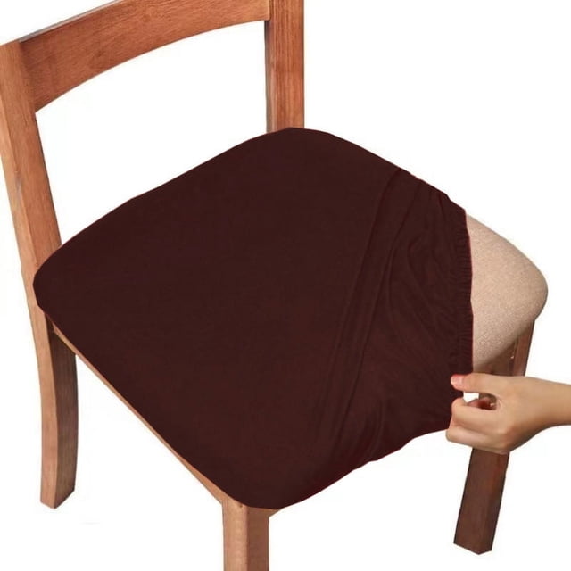 Juego de cojines para asiento de hogar, color sólido, funda de cojín para silla de cuatro estaciones, funda elástica para silla, funda para silla de comedor, funda integrada