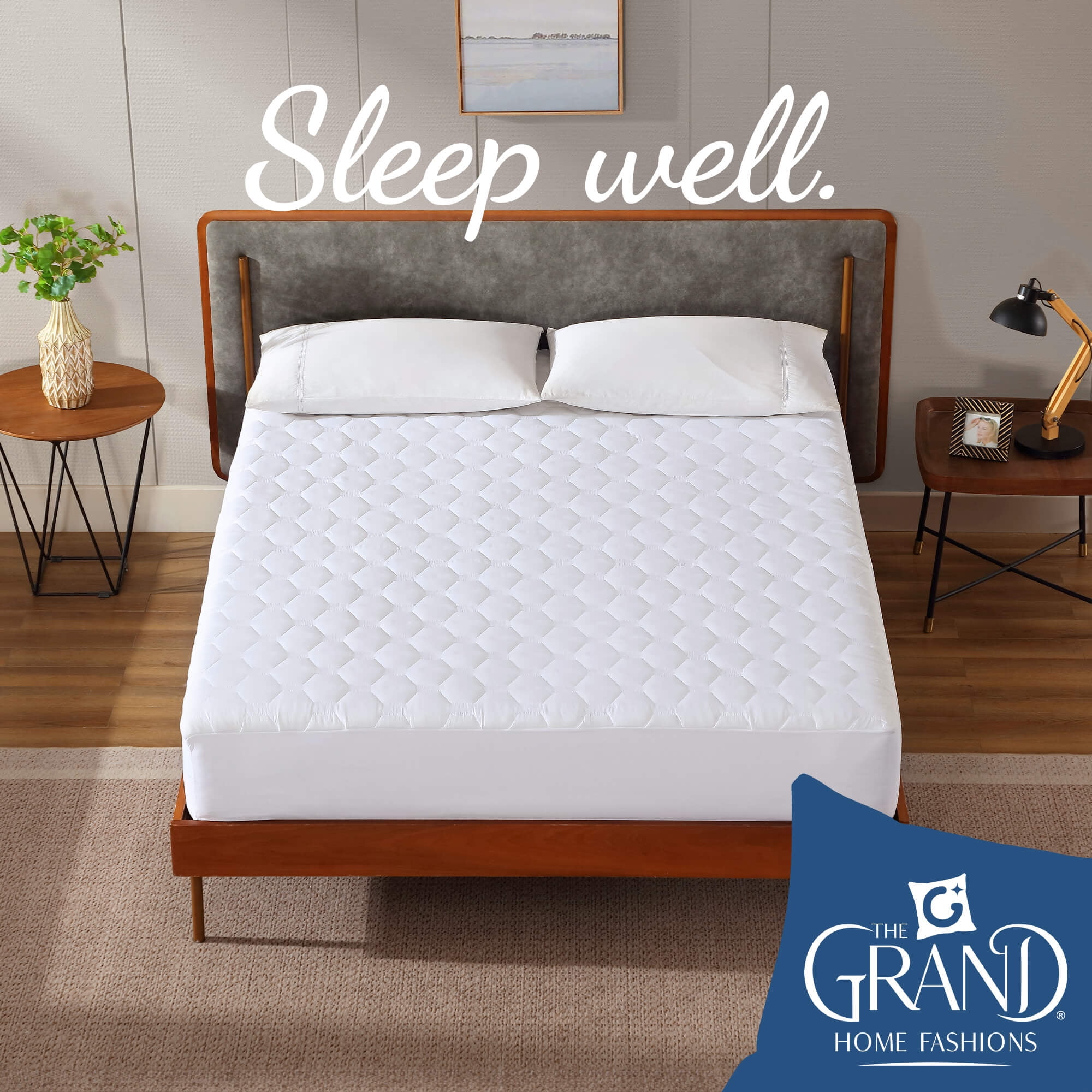 The Grand RV(48") Size Mattress Pad - Soft, Comfortable, and Hypoallergenic Mattress Topper Cover - Thick and Odorless Polyester Filling - Depth Stretch to 15 Inches for Perfect and Snug Fit