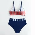 thumbnail image 5 of Jjayotai No Boundaries High Waisted Bikini Sets for Women, Ruched Tummy Control Bathing Suits, American Flag V Neck Cute Halter 2 Piece Swimsuits Red~ XXXXL, 5 of 5
