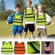 thumbnail image 1 of Chaleco de seguridad reflectante de alta visibilidad para niños - Verde y naranja, 51cm x 42cm, protección nocturna de 360° para actividades al aire libre, 1 of 2