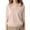 Khaki, variant on Leesechin Womens T Shirts V-Neck Half Sleeve Loose Fit Shirts Casual Solid Basic Tops
