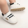 thumbnail image 3 of Quealent Baby Boy Girl Shoes Non Slip Sneakers Breathable Lightweight Toddler First Walking Shoes 6 12 18 24 Months White,4, 3 of 5
