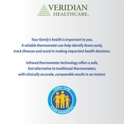 Veridian 1-Second Ear Thermometer | Tympanic Infrared Measurements | Fever Alert, Backlit Display