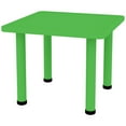 thumbnail image 3 of 2xhome - Kids Table Height Adjustable 18.25 inches to 19.25 inchess - Square Shaped Plastic Activity Table with Metal Legs for Preschool School Learn Play 24” x 24” - Green, 3 of 5