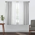 thumbnail image 2 of Better Homes & Gardens 4 Piece Silver Open Stitch & Solid Curtain & Sheer Panel Set, Silver, 74x63, 2 of 10